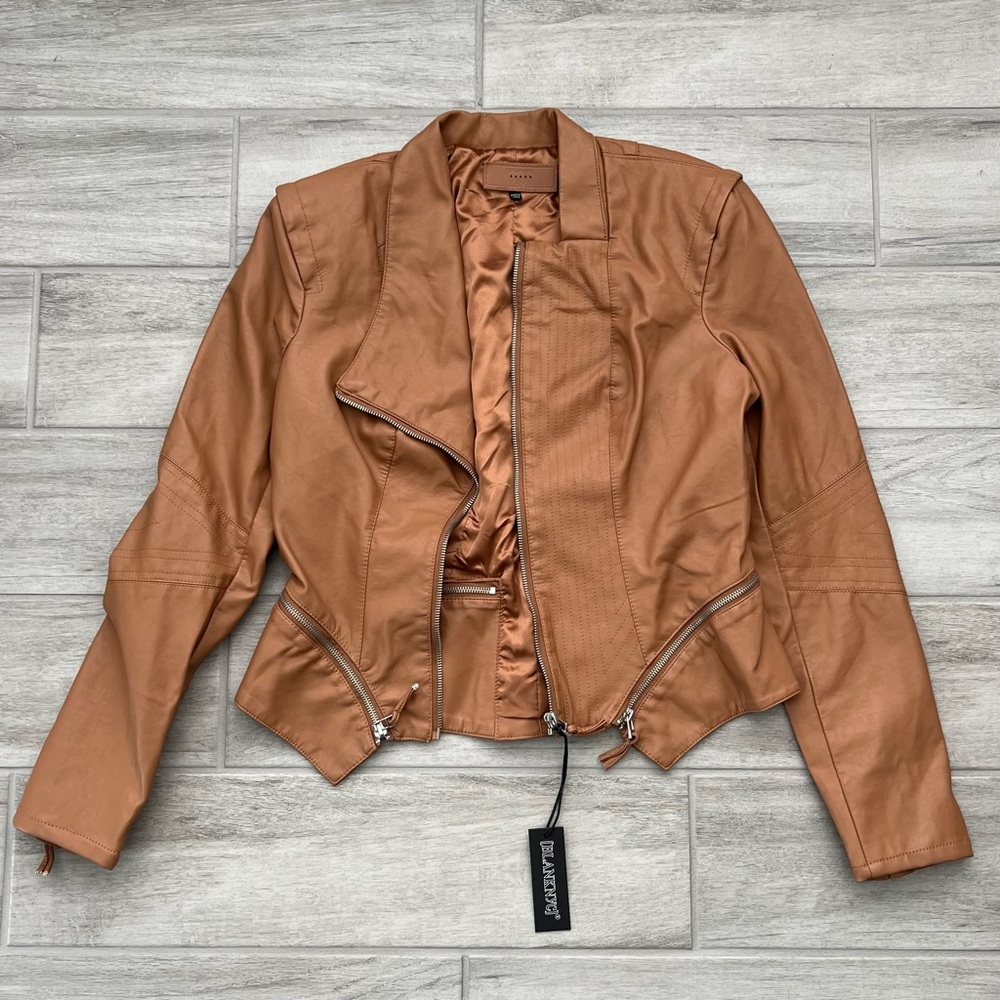 Blank NYC Faux Leather Jacket Tan